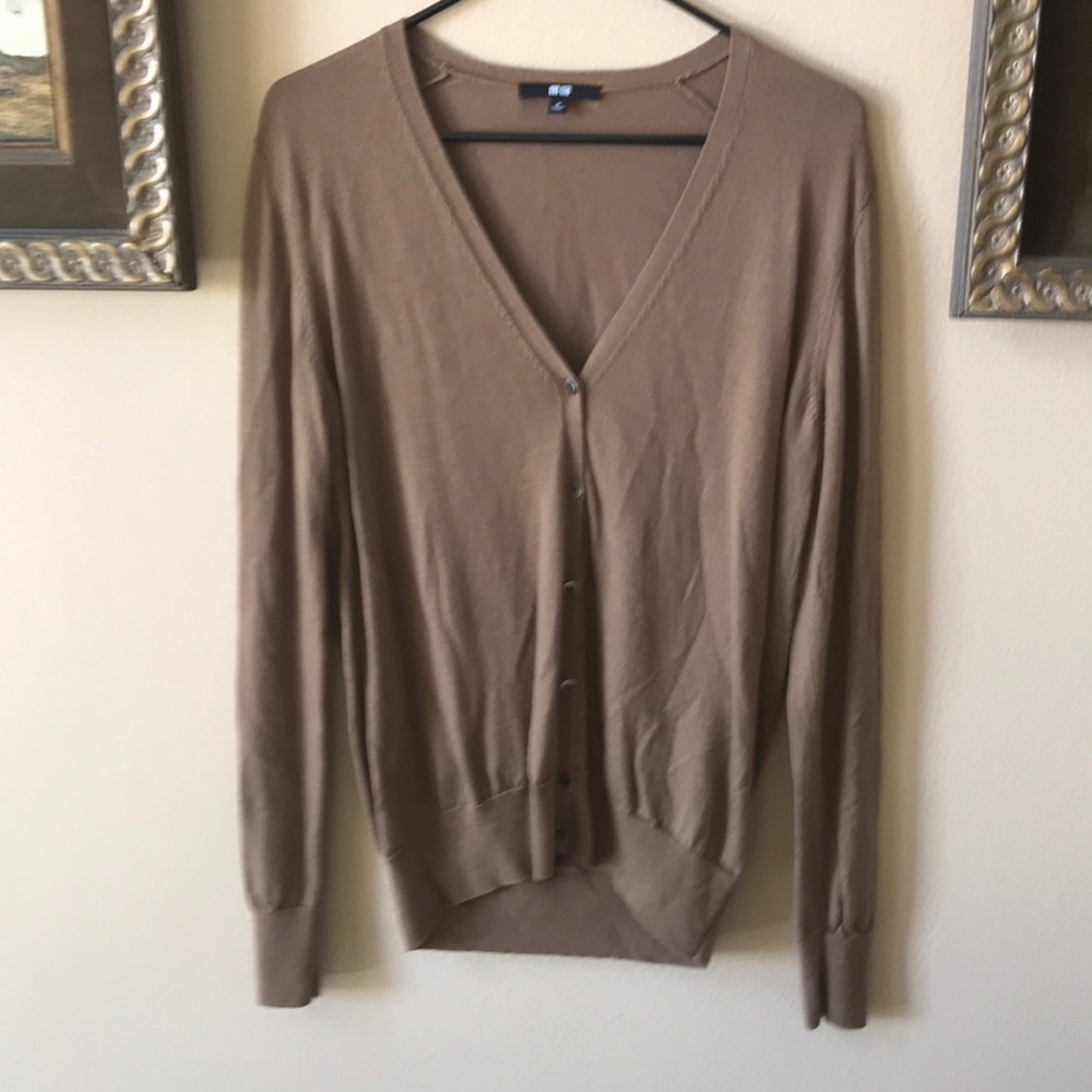 Uniqlo Neutral Brown Cardigan Sweater